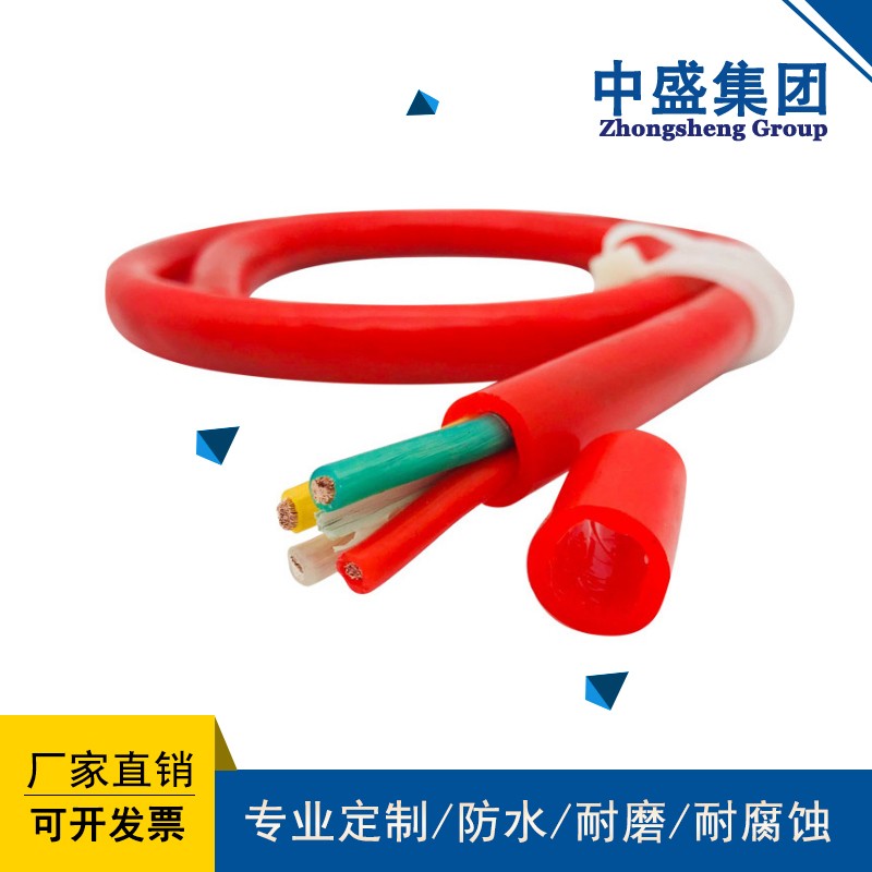 安徽天長市中盛硅橡膠移動用電力軟電纜YGCRP 4*10